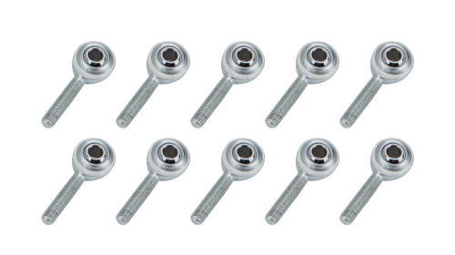 Rod End - Standard Series - Spherical - 1/4 in Bore - 1/4-28 in Right Hand Male Thread - Steel - Zinc Oxide - Set of 10