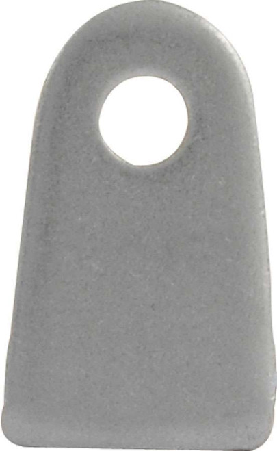 Chassis Tab - Bumper Tab - Flat - 1/4 in Mounting Hole - 0.125 in Thick - Steel - Natural - Set of 25