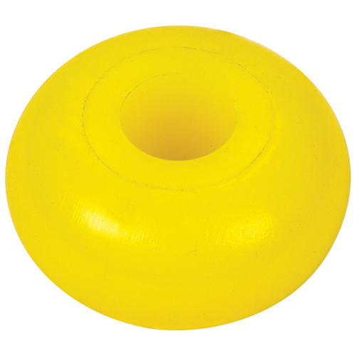 Bump Stop - Puck - 2 in OD - 0.625 in ID - 1 in Tall - Shock Mount - 70 Durometer - Urethane - Yellow - Each