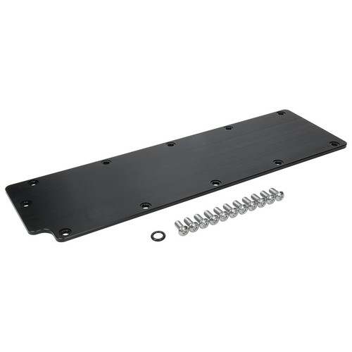 Valley Cover - 0.25 in Thick - Aluminum - Black Anodized - Gen IV - GM LS-Series - Each