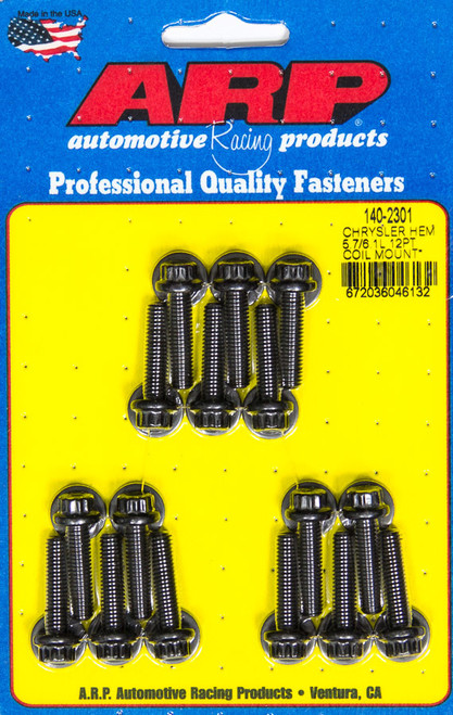 Coil Bracket Bolt Kit - 12 Point Head - Chromoly - Black Oxide - Mopar Gen III Hemi - Set of 16
