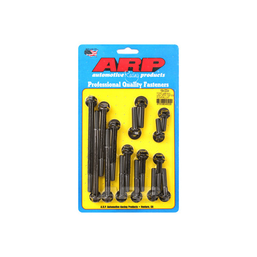 Timing Cover Bolt Kit - 3/8 in Hex Head - Washers Included - Steel / Aluminum - Black - Small Block Ford - Kit Timing Cover Bolt Kit - 3/8 in Hex Head - Washers Included - Steel / Aluminum - Black - Small Block Ford - Kit