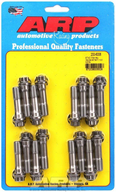 Connecting Rod Bolt Kit - High Performance - 7/16 in Bolt - 1.6 in Long - 8740 - Chromoly - Natural - Washers - Manley - Set of 16