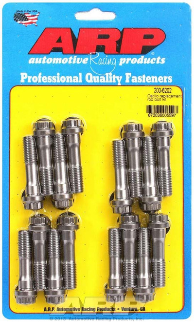 Connecting Rod Bolt Kit - Pro Series - 7/16 in Bolt - 1.8 in Long - Washers - ARP2000 - Chromoly - Natural - CARR Bolt - Carrillo - Set of 16