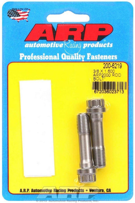 Connecting Rod Bolt Kit - Pro Series - 3/8 in Bolt - 1.6 in Long - ARP2000 - Chromoly - Natural - Universal Steel Rods - Pair Connecting Rod Bolt Kit - Pro Series - 3/8 in Bolt - 1.6 in Long - ARP2000 - Chromoly - Natural - Universal Steel Rods - Pair