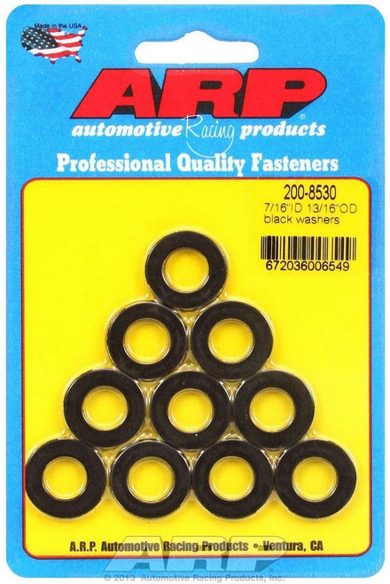 Flat Washer - Special Purpose - 0.438 in ID - 0.813 in OD - 0.12 in Thick - Chromoly - Black Oxide - Set of 10