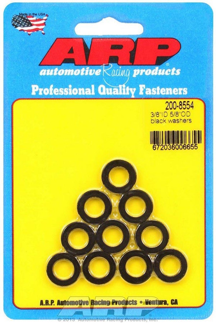 Flat Washer - Special Purpose - 0.375 in ID - 0.625 in OD - 0.12 in Thick - Chromoly - Black Oxide - Set of 10