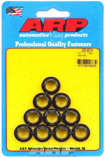 Head Bolt Washer - 0.875 in OD - 0.500 in ID - 0.567 in Insert OD - Chromoly - Black Oxide - Head Bolts - Set of 10 Head Bolt Washer - 0.875 in OD - 0.500 in ID - 0.567 in Insert OD - Chromoly - Black Oxide - Head Bolts - Set of 10