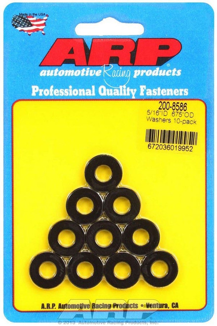 Flat Washer - Special Purpose - 0.313 in ID - 0.675 in OD - 0.12 in Thick - Chromoly - Black Oxide - Set of 10
