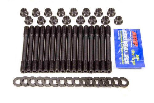 Cylinder Head Stud Kit - 12 Point Nuts - Chromoly - Black Oxide - Undercut - Mitsubishi V6 - Kit