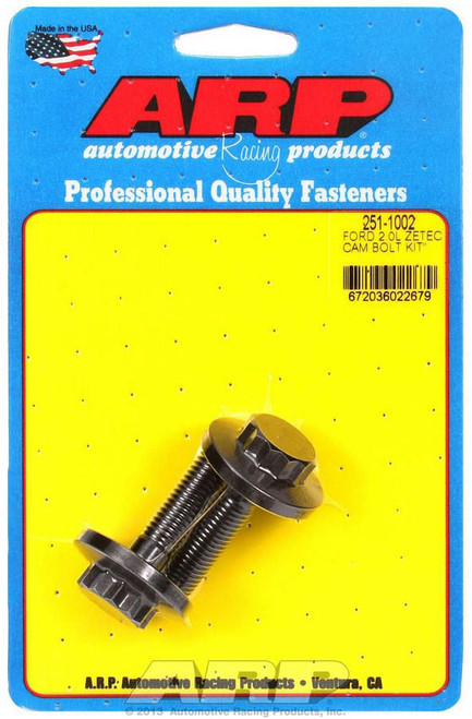 Camshaft Gear Bolt Kit - Pro Series - 10 mm x 1.50 Thread - 1.600 in Long - 18 mm 12 Point Head - Chromoly - Black Oxide - Ford 4-Cylinder - Pair