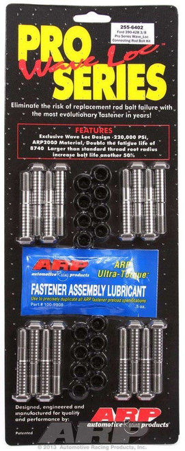 Connecting Rod Bolt Kit - Pro Series Wave-Loc - ARP2000 - Chromoly - Natural - Ford FE-Series - Set of 16 Connecting Rod Bolt Kit - Pro Series Wave-Loc - ARP2000 - Chromoly - Natural - Ford FE-Series - Set of 16