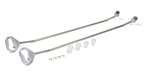 Door Prop - 16.5 in Long - Aluminum / Steel - Natural / Polished - Pair