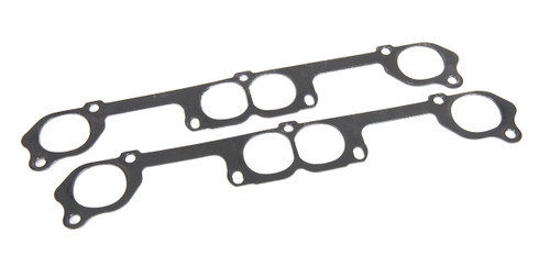 Exhaust Header / Manifold Gasket - 2.060 x 1.900 in Oval Port - Graphite - Small Block Chevy - Pair