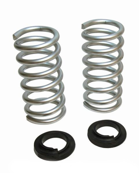 Suspension Spring Kit - Pro Coil - 2 to 3 in Lowering - Spacers - Front - Steel - Silver Powder Coat - GM Fullsize Truck 1999-2007 - Pair