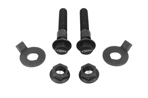 Camber Bolt - Front - 3.6 in Long - 14 mm x 2 Thread - Hex Head - 2.5 Degree Camber - Steel - Black Oxide - Ford Mustang 2015-23 - Pair