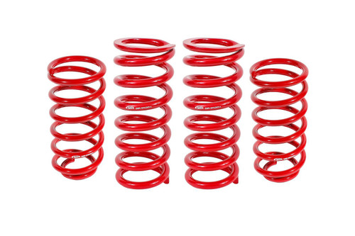 Suspension Spring Kit - 1 in Lowering - Front / Rear - Steel - Red Powder Coat - Ford Mustang 1979-2004 - Kit