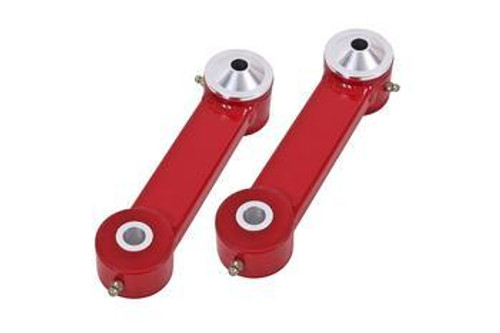 Vertical Link - Bushed Eyelet - Greasable - Steel - Red Powder Coat - Ford Mustang 2015-23 - Pair Vertical Link - Bushed Eyelet - Greasable - Steel - Red Powder Coat - Ford Mustang 2015-23 - Pair