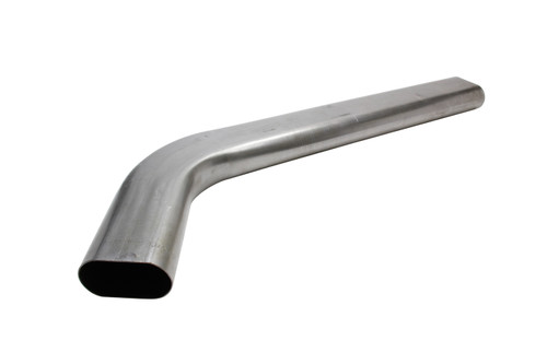 Exhaust Tailpipe - Oval - 3.5 in Diameter - 36 in Long - 60 Degree Bend - Long Radius - Steel - Universal - Each