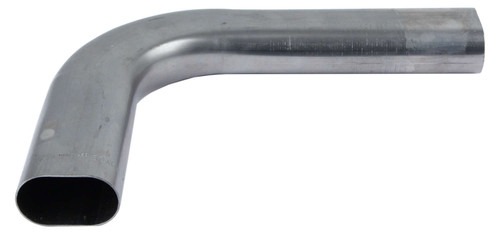 Exhaust Bend - 90 Degree - Oval - 3.5 in Diameter - Short Radius - Steel - Natural - Each