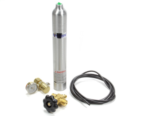 CO2 Bottle and Regulator - 10 oz - 100 psi - Hardware / Line - Aluminum - Natural - Kit