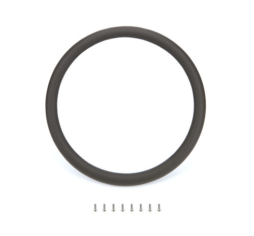 Steering Wheel Half Wrap - 14 in Diameter - Leather Cover - Dark Gray - Each