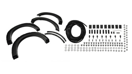 Fender Flare - Pocket Style - Front / Rear - 1.5 in wide - Plastic - Black - Ford Fullsize Truck 2009-14 - Kit