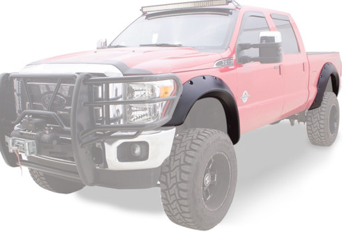 Fender Flare - Pocket Style - Cut-Out - Front / Rear - 3.5 in Wide - Plastic - Black - Ford Fullsize Truck 2011-16 - Set of 4