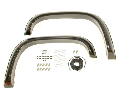 Fender Flare - Pocket Style - Cut-Out - Front - 5 in Wide - Plastic - Black - GM Fullsize SUV / Truck 1988-99 - Pair