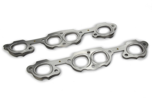 Exhaust Header / Manifold Gasket - 1.50 x 1.60 in Square Port - Multi-Layer Steel - Chevy SB2 - Pair