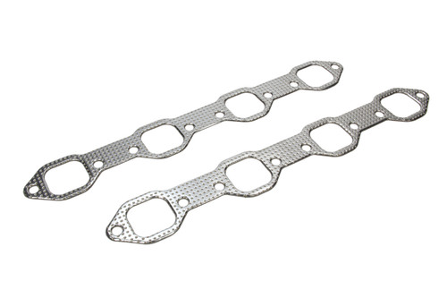 Exhaust Header / Manifold Gasket - 1.60 x 1.70 in Rectangular Port - Composite - N351 Heads - Small Block Ford - Pair