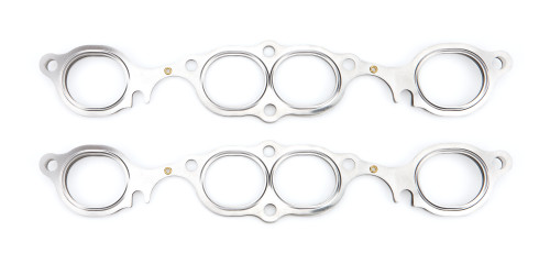 Exhaust Header / Manifold Gasket - 1.630 x 1.900 in Oval Port - Multi-Layer Steel - SB2.2 Race Heads - Chevy SB2 - Pair