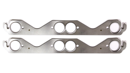 Exhaust Header / Manifold Gasket - 1.625 in Round Port - Multi-Layer Steel - Small Block Chevy - Pair
