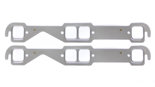 Exhaust Header / Manifold Gasket - 1.600 x 1.450 in Rectangular Port - Multi-Layer Steel - Small Block Chevy - Pair