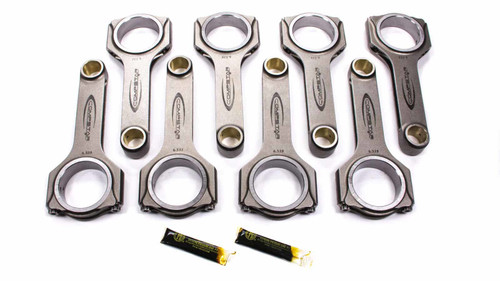 Connecting Rod - Compstar - H Beam - 6.535 in Long - Bushed - 7/16 in Cap Screws - ARPL19 Bolt - Forged - Steel - Big Block Chevy - Set of 8