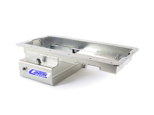 Engine Oil Pan - Street / Strip / Road Race - Front Sump - 7 qt - 6.25 in Deep - Steel - Cadmium - Ford Coyote - Each Engine Oil Pan - Street / Strip / Road Race - Front Sump - 7 qt - 6.25 in Deep - Steel - Cadmium - Ford Coyote - Each