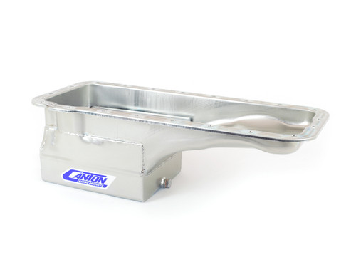 Engine Oil Pan - Street / Strip / Road Race - Front Sump - 7 qt - 7.5 in Deep - Steel - Cadmium - Ford FE-Series - Each Engine Oil Pan - Street / Strip / Road Race - Front Sump - 7 qt - 7.5 in Deep - Steel - Cadmium - Ford FE-Series - Each
