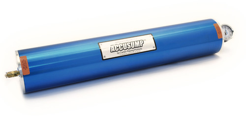 Oil Accumulator - Accusump - High Pressure - 3 qt Capacity - 4.25 in Diameter - 22 in Long - 1/2 in NPT Fitting - Aluminum - Blue Anodized - Each