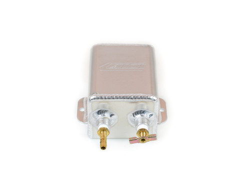 Overflow Tank - Transmission Fluid - 1-1/2 pt - 5.25 in Tall x 3.5 in Wide - 5/16 in Hose Bar Inlet - Aluminum - Natural - Each