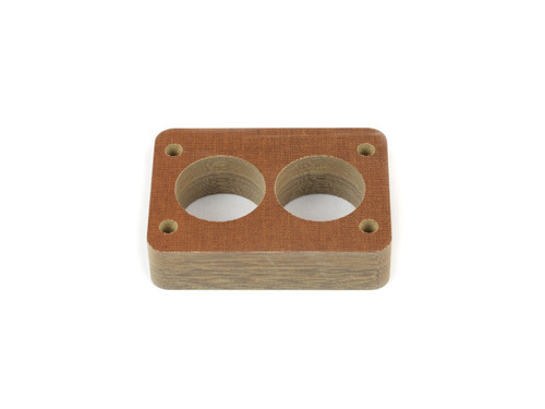 Carburetor Spacer - 1 in Thick - 2 Hole - Rochester 2-Barrel - Phenolic - Natural - Each Carburetor Spacer - 1 in Thick - 2 Hole - Rochester 2-Barrel - Phenolic - Natural - Each
