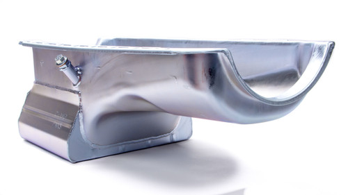 Engine Oil Pan - Street / Strip - Rear Sump - 8 qt - 8 in Deep - Stock Core - Steel - Zinc Plated - 2-Piece Seal - Big Block Chevy - Each