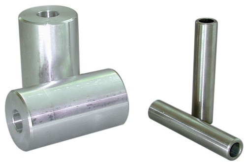 Spring Shackle Bushing - 2 in OD x 3.625 in long - 1/2 in Bolt - Aluminum - Natural - GM F-Body / X-Body - Pair