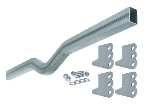 Ladder Bar Crossmember - Weld-On - 2 x 3 x 0.120 in Tubing - 60 in Wide - 3-1/2 in Drop - Steel - Natural - Kit