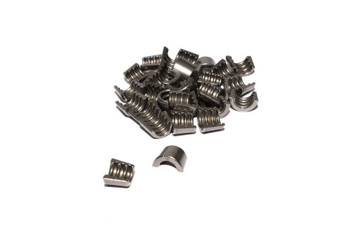 Valve Lock - Street Locks - 7 Degree - 11/32 in Valve Stem - Standard Height - Steel - Natural - Ford Cleveland / Modified - Set of 16
