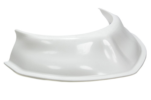 Hood Scoop - 3.5 in Tall - 20 in Wide - Tapered Front - Plastic - White - Each