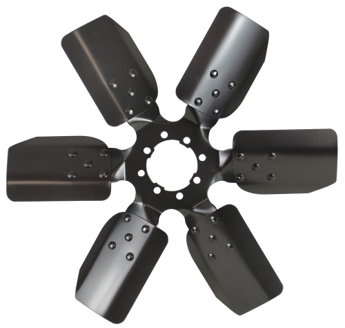 Mechanical Cooling Fan - Reverse Rotation - 17.25 in Fan - 6 Blade - Dual Clutch Bolt Pattern - Steel - Black Powder Coat - Universal - Each