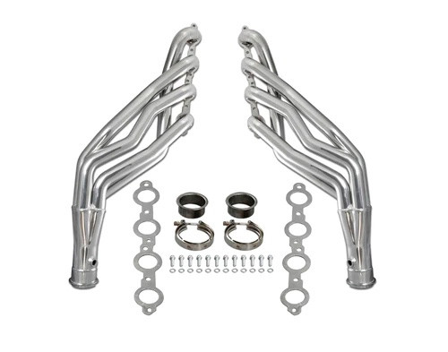 Headers - Full Length - 1.875 in Primary - 3 in Collector - Gaskets / Hardware Included - Steel - Silver Ceramic - GM LS-Series - GM Fullsize Truck 1963-72 - Pair Headers - Full Length - 1.875 in Primary - 3 in Collector - Gaskets / Hardware Included - Steel - Silver Ceramic - GM LS-Series - GM Fullsize Truck 1963-72 - Pair