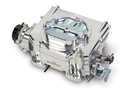 Carburetor - Street Demon - 4-Barrel - 625 CFM - Spread / Square Bore - Electric Choke - Vacuum Secondary - Single Inlet - Aluminum - Burnished - Each
