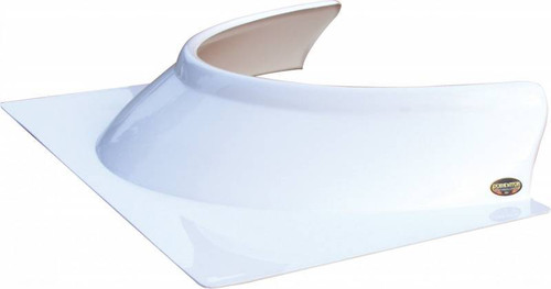 Cockpit Deflector - 4.5 in Height - 19.75 in Long x 28.25 in Wide - Plastic - White - Dirt Late Model - Each