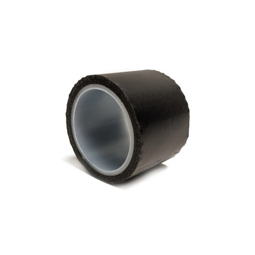 Heat Barrier Tape - 1.5 in Wide - 15 ft Roll - Self Adhesive Backing - Fiberglass Cloth - Black - Each